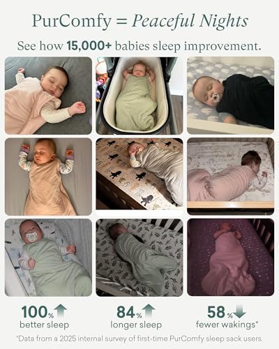 PurComfy Supersoft Bamboo Baby Sleep Sack - 1.0 TOG Wearable Blanket