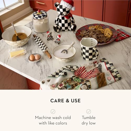 MacKenzie-Childs Christmas Cookie Recipe Cotton Dish Towel – 1-Pack, 18 x 26 in
