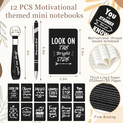 Hollowfly 12 Sets Handheld Employee Appreciation Gift Pack, Black (48 Pcs total)