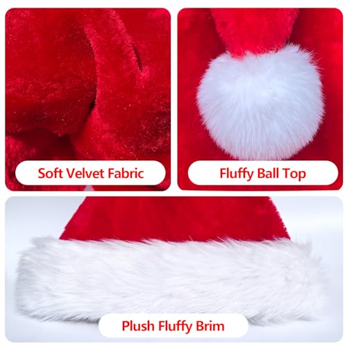 Solvora Santa Hat – Unisex Adults Christmas Hat, Variation 1