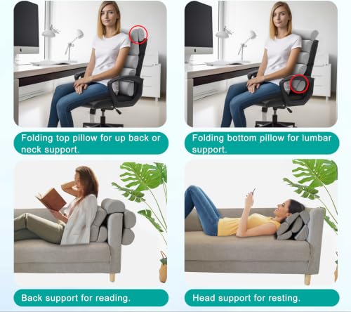 Ergonomic Lumbar Support Pillow for Office Chair - Adjustable Back Cushion