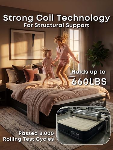 Queen Air Mattress with Built-in Pump - 16" Elevated Inflatable Bed