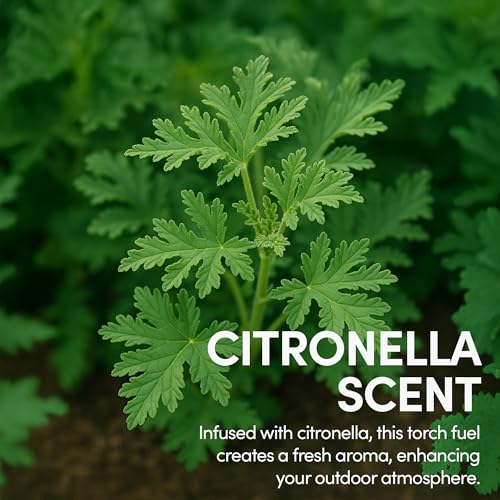 Citronella Torch Fuel - Clean Burning Formula for Tiki Torches (1 Quart)