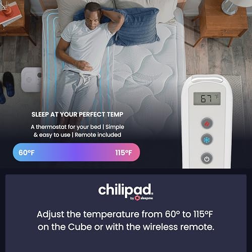 Chilipad Cube Cooling & Heating Mattress Topper - Half Queen Size, Temp 60-115°F