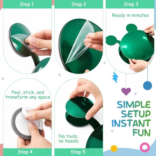 7-Piece Caterpillar Sensory Bubble Mirror Set for Kids Wall Decor