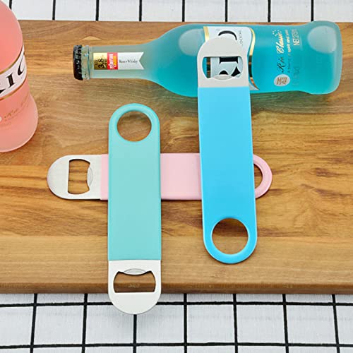 KTOJOY 3 Pack Heavy Duty Stainless Steel Flat Bottle Openers – 7-Inch Beer & Soda Opener Set