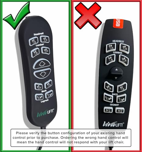 10-Button 5-Pin Lift Chair Hand Control with USB Port (CTL1707190)