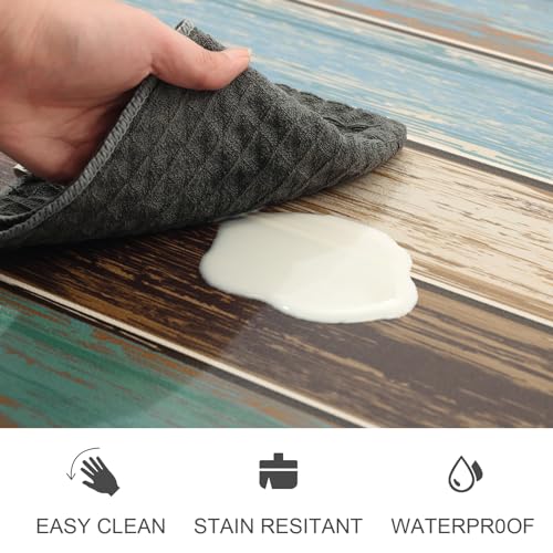 Anti-Fatigue Kitchen Mat Set of 2, Cushioned Waterproof Standing Floor Rugs