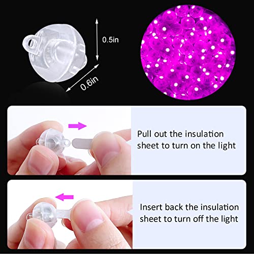 Pink Balloon Lights 100PCs Mini Waterproof LED Party Decor Battery Powered