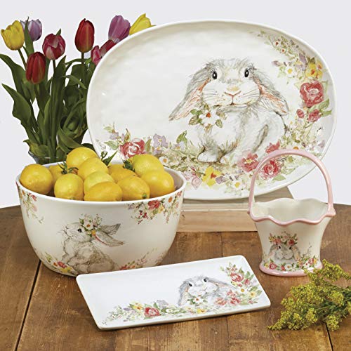 Certified International Sweet Bunny 12. 5" Square Platter, Large