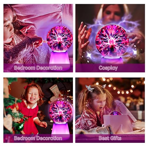 3-Inch Plasma Ball Lamp Interactive Touch Sensitive Lightning Globe