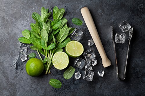 HIC Kitchen Bar Wooden Muddler - 8.75-Inch Beechwood Cocktail Tool