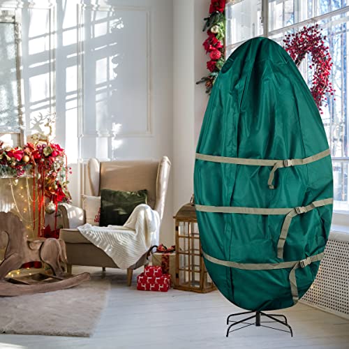 7.5 ft Elf Stor Upright Christmas Tree Storage Bag, Green – 35x75 in, 600D