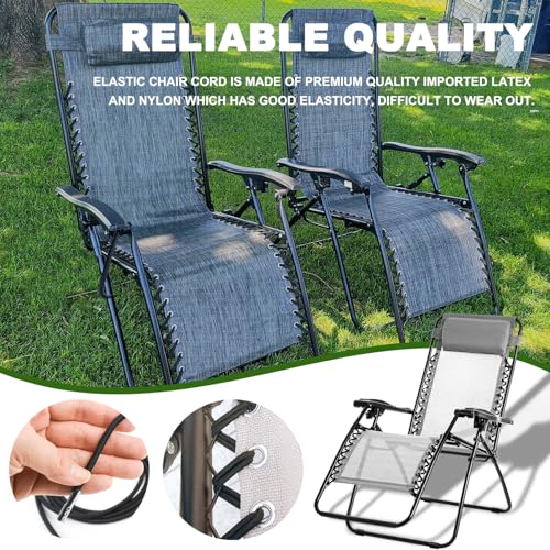 12-Piece Zero Gravity Chair Replacement Cord Kit, Elastic Nylon Repair Set