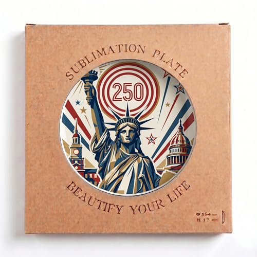 8-Inch Patriotic 250th Anniversary Decorative Plate with Display Stand