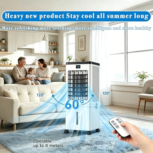 Portable Evaporative Swamp Cooler 4.2Gal Tank with Remote