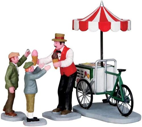 Lemax Gelato Cart Set - Delightful Ice Cream Stand for Parties | Perfect for Outdoor Events