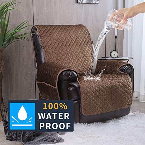Waterproof Velvet Recliner Cover - Non-Slip Large Size 28"