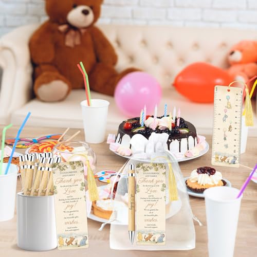 90-Piece Baby Shower Favor Set: 30 Pens, 30 Bookmarks, and 30 Gift Bags
