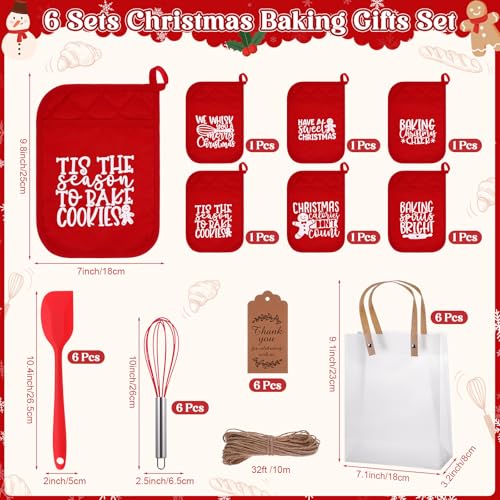 Christmas Baking Gift Set with Oven Mitts, Spatulas, Whisks & Holiday Accessories