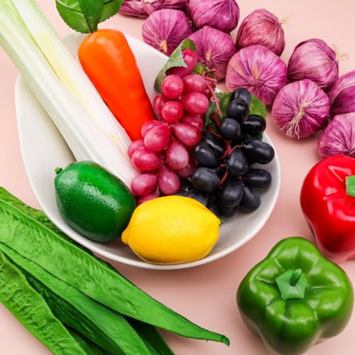 11-Piece Artificial Vegetable and Fruit Set for Realistic Home Decor