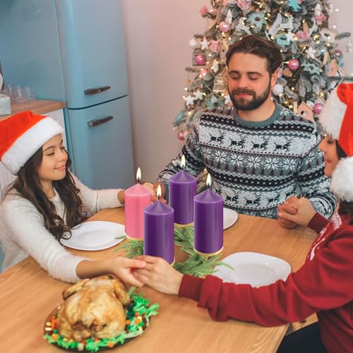 Norfolk Pine Christmas Advent Wreath Candle Holder - 16" Table Centerpiece