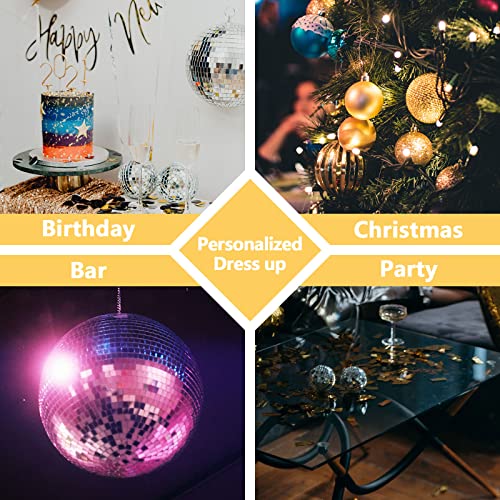 30-Piece Mini Silver Mirror Disco Balls (3cm) for Party & Holiday Decor