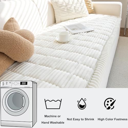 Washable Non-Slip Couch Cover for Dogs | Thick Flannel Sofa Protector