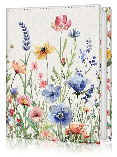 Floral 4x6 Photo Album - 56 Pocket Leather Picture Book for Memories