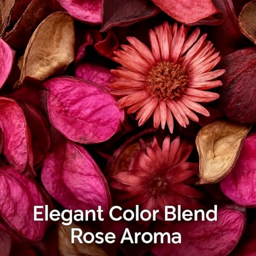 Natural Dried Rose Potpourri 4-Pack Set – Decorative Vase & Bowl Filler