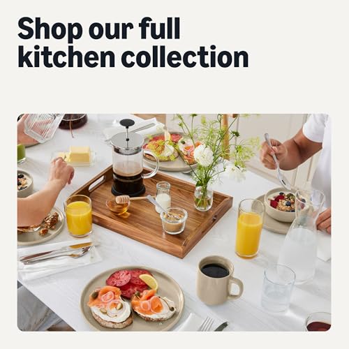 Amazon Basics Linen Gray 16 oz Stoneware Coffee Mug Set of 4 - Dishwasher & Microwave Safe