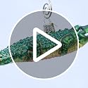 Alligator Glass Christmas Ornament, Handcrafted Glittered Holiday Decor