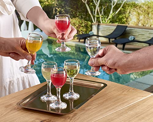 Pasabahce 6-Piece Crystal Shot Glasses Set - Mini Liqueur & Tasting Glasses 2 oz