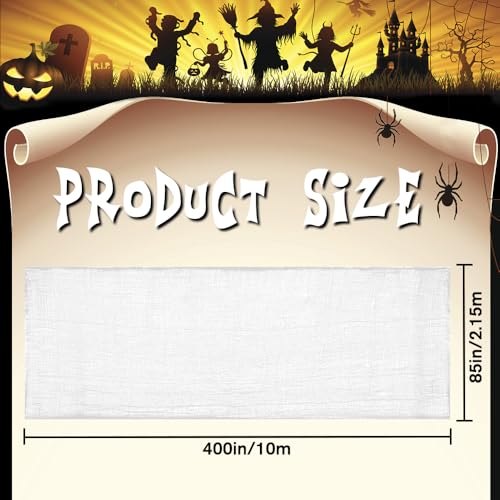 Vellibring White Halloween Creepy Cloth, Extra Large Spooky Fabric Gauze