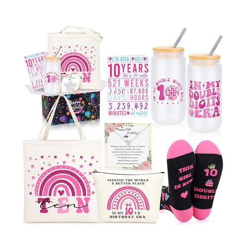 JSENGIFT 10th Birthday Gifts for Girls - Unique Teen Girl Present Set for 10 Year Olds - Variation: 10th Birthday Gifts