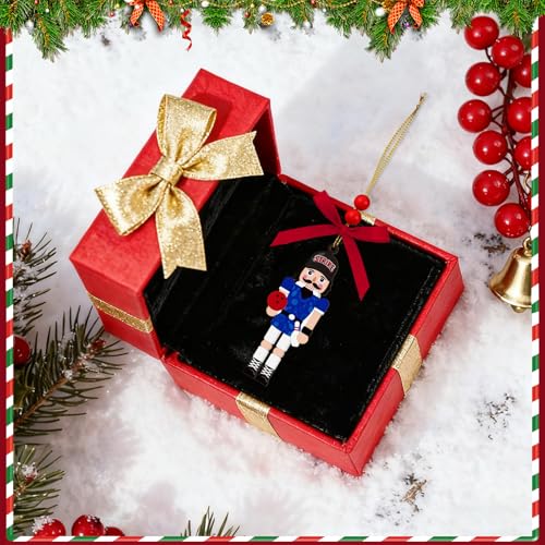 AKAIXI 4-Inch Acrylic Bowling Nutcracker Christmas Ornament for Players & Fans