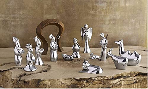 Nambe Angel Nativity Figure - Serene Metal Alloy Holiday Decor, 7 Inch
