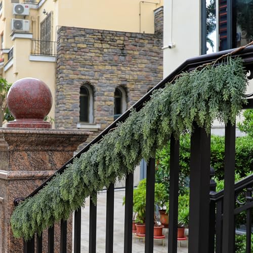6ft Artificial Christmas Garland Greenery for Fireplace Mantle Holiday Decor