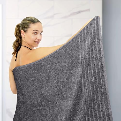 Jumbo Cotton Bath Sheet 40 x 80 Inches - Extra Large & Quick Dry