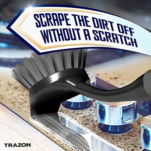 4-Piece Kitchen Dish Brush Set with Non-Slip Long Handle - Black