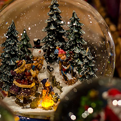 Clear Plastic DIY Snow Globes (6 Pack) - 3.6 Inch Fillable Craft Globes