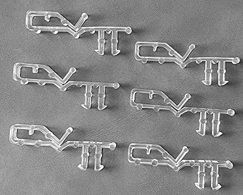 10-Pack 2-1/8 Inch Hidden Channel Valance Clips for Wood Blinds
