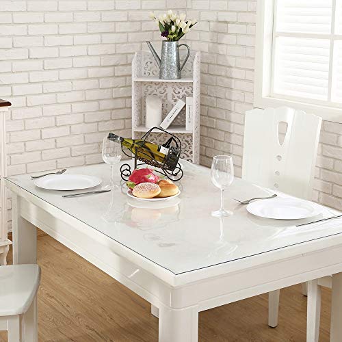 1.5mm Thick Clear PVC Table Protector - 24 x 48 Inch Waterproof Table Cover