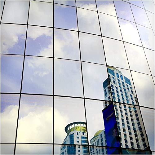 Window Film Daytime Privacy Heat Control Mirror Silver 36in x 12ft