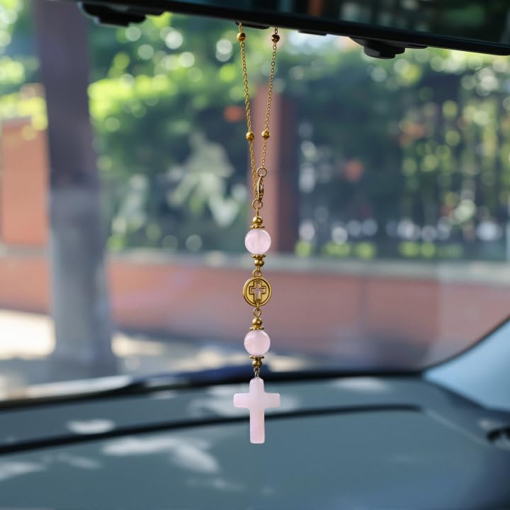 Sunflower Car Rear View Mirror Hanging Ornament Gold Tone Charm