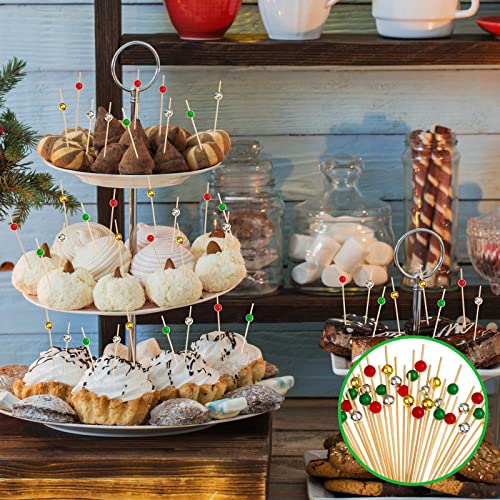 Sieral 200 Pcs Christmas Cocktail Picks Decorations Toothpicks