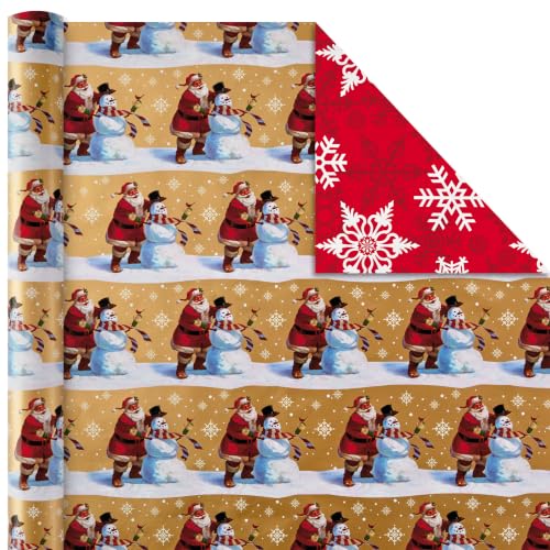Hallmark Traditional Christmas Wrapping Paper, 4 Rolls - Festive Holiday Design Set