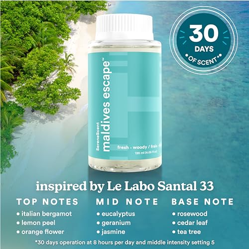 Maldives Escape Fragrance Oil Refill for Waterless Diffusers, 120ml