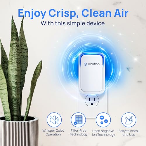 Plug-In Air Ionizer 3-Pack - Portable Negative Ion Air Purifier & Odor Eliminator for Home, Bedroom, and Office