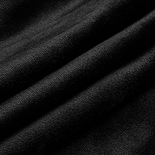 Black Velvet Throw Pillow Covers 18x18 (Set of 2) - Soft Cushion Cases